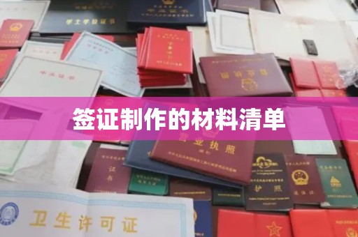 虞城签证制作的材料清单