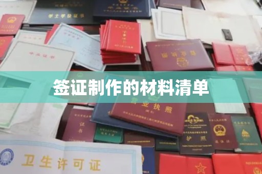 虞城签证制作的材料清单